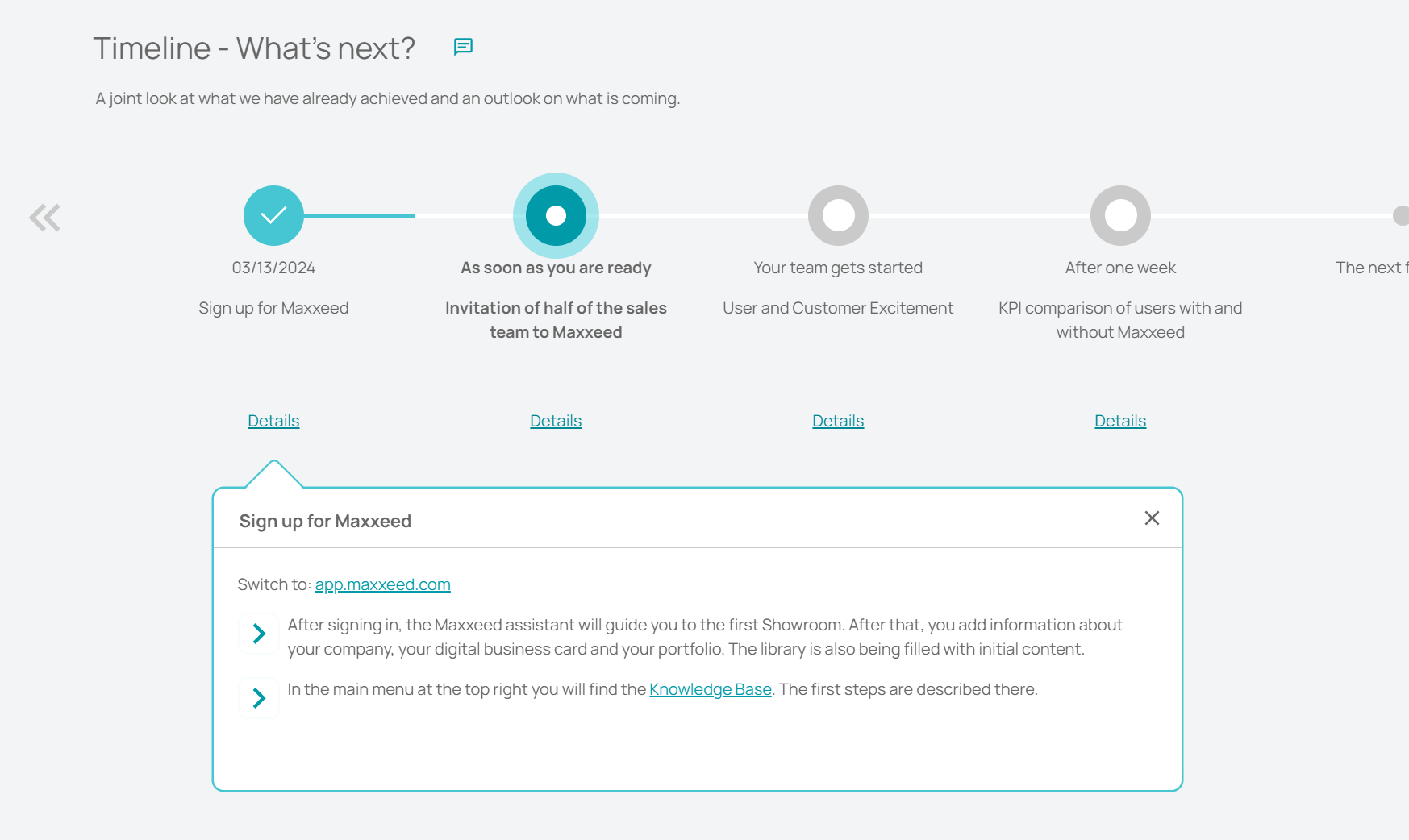 Leading the customer to success and showing the path